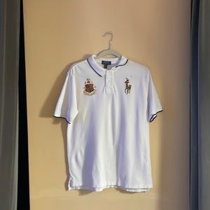 Big kids White collared Polo by Ralph Lauren Shirt